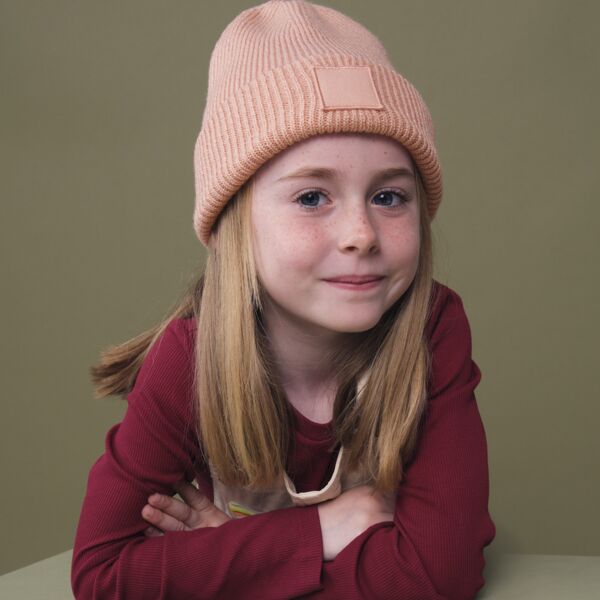 Beechfield Kids Deep Cuffed Tonal Patch Beanie Thumbnail
