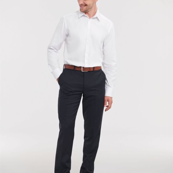 Men's Long Sleeve Tailored Herringbone Shirt Thumbnail