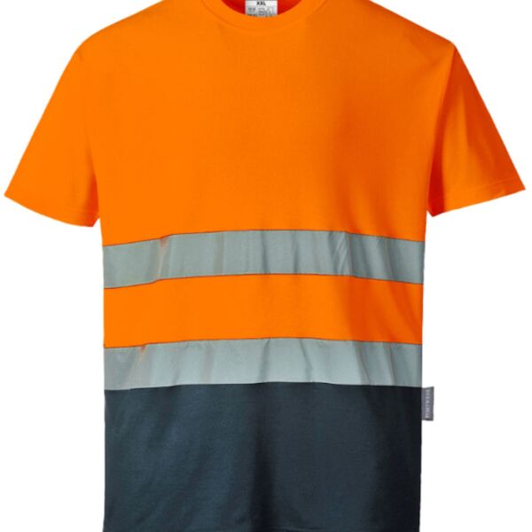 Hi-Vis Cotton Comfort Contrast T-Shirt Thumbnail