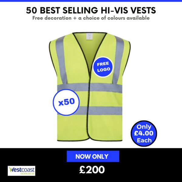 50x Hi-Vis Vests + Free Left Chest Logo Thumbnail