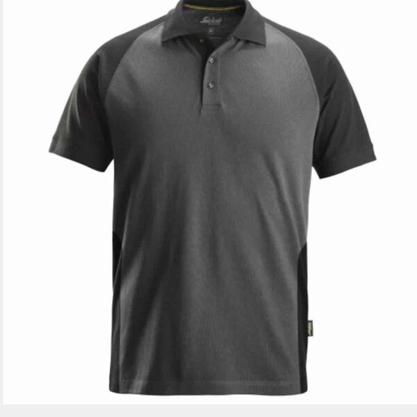 Snickers - Two-Coloured polo shirt - Black/Steel Grey  Thumbnail