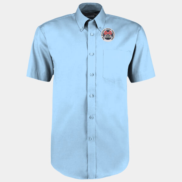 Unisex Short Sleeve Oxford Shirt with Logo Thumbnail